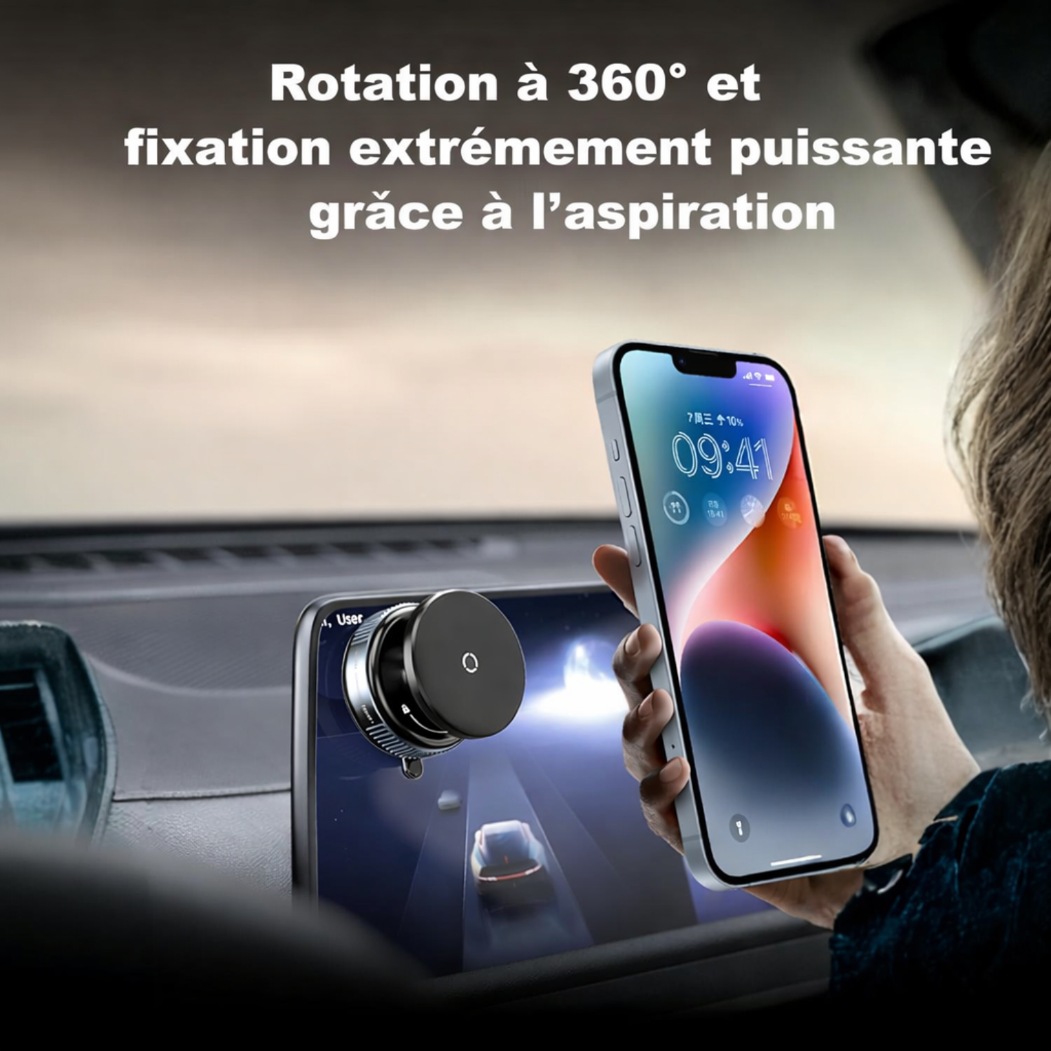 Support MagSafe Ventouse 360°